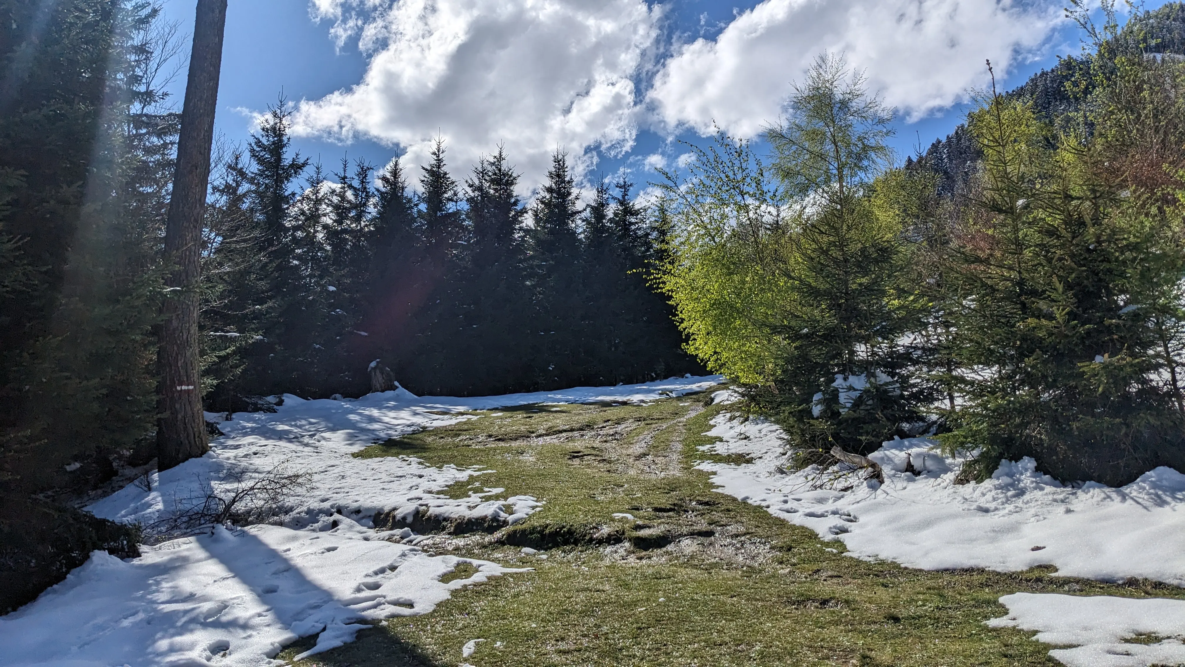 The train up the mountain near the start